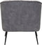 HSM Collection-Fauteuil Chester-72x71x80-Dolfijn Grijs/Zwart-Stof/Metaal