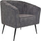 HSM Collection-Fauteuil Chester-72x71x80-Dolfijn Grijs/Zwart-Stof/Metaal