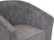 HSM Collection-Fauteuil Chester-72x71x80-Dolfijn Grijs/Zwart-Stof/Metaal