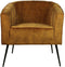 HSM Collection-Fauteuil Chester-72x71x80-Goud/Zwart-Stof/Metaal
