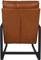 HSM Collection-Fauteuil Miami-95x65x95-Cognac/Zwart-Leder/Metaal