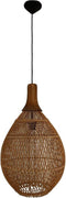 HSM Collection-Hanglamp-34x34x58-Naturel-Rotan/Teak