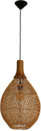 HSM Collection-Hanglamp-34x34x58-Naturel-Rotan/Teak