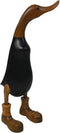 HSM Collection-Houten Eend Handgemaakt-12x18x44-Zwart/Naturel-Bamboe/Teak