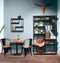 HSM Collection-Industriële Caféstoel-40x40x82-Naturel/Zwart-Mango/Metaal