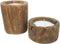 HSM Collection-Kaars Boomstam Klein-ø20x10-Naturel-Teak