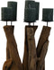 HSM Collection-Kaarsenhouder 5 Kaarsen-27x27x39-Naturel/Zwart-Teak/Metaal