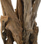 HSM Collection-Kaarsenhouder 5 Kaarsen-35x35x65-Naturel/Zwart-Teak/Metaal