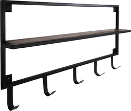 HSM Collection Kapstok 68cm Naturel/Zwart Mangohout/Ijzer