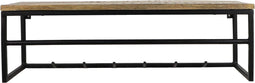 HSM Collection - Kapstok 80x25x25cm hout en metaal - naturel/zwart