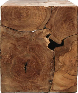 HSM Collection Kubus bijzettafel - 30x30 cm - teak - natural wax