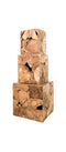 HSM Collection Kubus bijzettafel - 30x30 cm - teak - natural wax