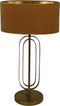 HSM Collection - Lampenkap Rond - ø38*19 - Beige/Goud - Velvet