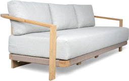 HSM Collection-Lounge 3-Zits Moss-216x86x65-Naturel/Wit-Teak