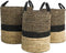 HSM Collection-Mandenset Malibu S/3-ø42x45 / ø38x42 / ø34x39-Naturel/Zwart-Waterhyacint