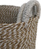 HSM Collection-Mandenset Malibu S/3-ø42x45 / ø38x42 / ø34x39-Naturel/Wit-Waterhyacint