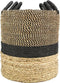 HSM Collection-Mandenset Malibu S/3-ø42x45 / ø38x42 / ø34x39-Naturel/Zwart-Waterhyacint