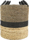 HSM Collection-Mandenset Malibu S/3-ø42x45 / ø38x42 / ø34x39-Naturel/Zwart-Waterhyacint