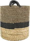 HSM Collection-Mandenset Malibu S/3-ø42x45 / ø38x42 / ø34x39-Naturel/Zwart-Waterhyacint