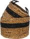 HSM Collection Mandenset Malibu - Waterhyacint - zwart/naturel - set van 2