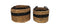 HSM Collection Mandenset Malibu - Waterhyacint - zwart/naturel - set van 2