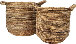 HSM Collection-Mandenset S/2-ø35x33/ø30x30-Naturel-Bananenblad