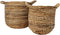 HSM Collection-Mandenset S/2-ø35x33/ø30x30-Naturel-Bananenblad