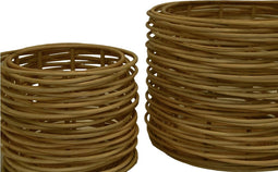 HSM Collection-Mandenset S/2- ø36X30/ ø50X40-Naturel-Rotan