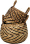 HSM Collection-Mandenset S/2-ø40x42/ø30x36-Naturel/Zwart-Waterhyacint