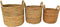 HSM Collection-Mandenset S/3-ø42x39-Naturel-Bananenblad