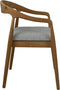 HSM Collection - Modena Stoel - Teak naturel / Grijs - 55x41x78cm
