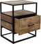 HSM Collection-Nachtkastje 1 La-45x35x55-Naturel/Zwart-Mango/Metaal