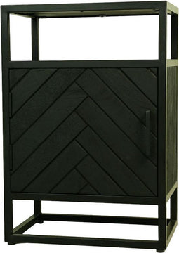 HSM Collection Nachtkastje Mango Zwart Links