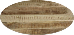 HSM Collection-Ovaal Salontafelblad Bern-130x80x2,5-Naturel-Mango