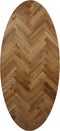 HSM Collection Ovaal Tafelblad Visgraat 200cm Naturel Eiken