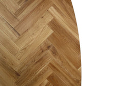 HSM Collection Ovaal Tafelblad Visgraat 240cm Naturel Eiken
