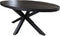 HSM Collection-Ovale Eettafel-180x100x77-Zwart-Mango/Metaal