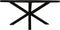 HSM Collection-Ovale Eettafel-240x120x77-Zwart-Mango/Metaal