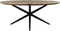 HSM Collection-Ovale Eettafel Bern Swiss Edge-180x100x76-Naturel/Zwart-Mango/Metaal