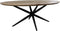 HSM Collection-Ovale Eettafel Bern Swiss Edge-180x100x76-Naturel/Zwart-Mango/Metaal