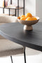 HSM Collection-Ovale Eettafel Melbourne-160x90x76-Zwart-Mango/Metaal