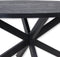 HSM Collection-Ovale Eettafel Melbourne-180x90x76-Zwart-Mango/Metaal