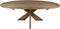 HSM Collection Ovale eettafel met kruispoot - 240x120 cm - blank - teak