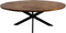 HSM Collection-Ovale Eettafel Melbourne-220x110x76-Naturel/Zwart-Mango/Metaal