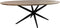HSM Collection-Ovale Eettafel Zurich-200x100x72-Naturel/zwart-Acaciahout/metaal