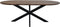 HSM Collection-Ovale Eettafel Mozaiek-200x100x76-Naturel/Zwart-Mango/Metaal