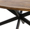 HSM Collection-Ovale Eettafel Melbourne-200x100x76-Naturel/Zwart-Mango/Metaal