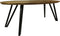 HSM Collection-Ovale Eettafel Fishbone-240x110x76-Naturel/Zwart-Eiken/Metaal