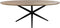 HSM Collection-Ovale Eettafel Zurich-200x100x72-Naturel/zwart-Acaciahout/metaal