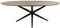HSM Collection-Ovale Eettafel Zurich-240x100x76-Naturel/Zwart-Acacia/Metaal